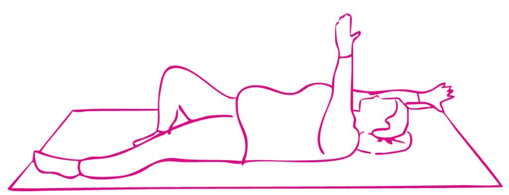 Illustration of a person exercising on a mat